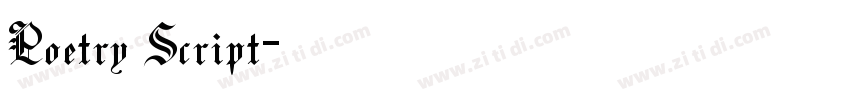 Poetry Script字体转换